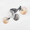 Chehalis Plafonnier, Boule lumineuse Ambre, Clair, Fumé, 4 lumières