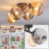 Chehalis Plafonnier, Boule lumineuse Ambre, Fumé, 4 lumières