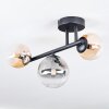 Chehalis Plafonnier, Boule lumineuse Ambre, Clair, Fumé, 3 lumières