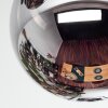 Chehalis Plafonnier, Boule lumineuse Chrome, Fumé, 3 lumières