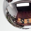Chehalis Plafonnier, Boule lumineuse Chrome, Fumé, 3 lumières