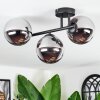 Chehalis Plafonnier, Boule lumineuse Chrome, Fumé, 3 lumières