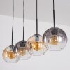 Koyoto Suspension, Boule lumineuse, Suspension Ambre, Clair, Fumé, 4 lumières