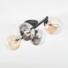 Chehalis Plafonnier, Boule lumineuse Ambre, Clair, Fumé, 4 lumières