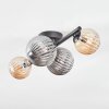 Chehalis Plafonnier, Boule lumineuse Ambre, Fumé, 4 lumières