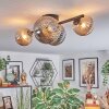 Chehalis Plafonnier, Boule lumineuse Ambre, Fumé, 4 lumières
