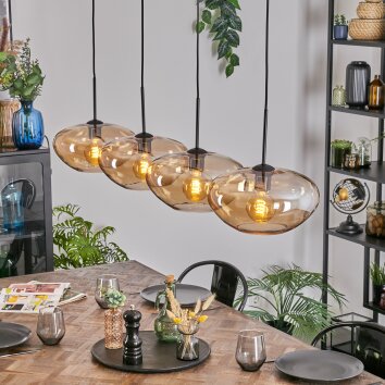 Mertola Suspension, Suspension Ambre, 4 lumières