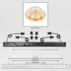 Mertola Suspension, Suspension Ambre, Clair, 4 lumières