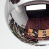Chehalis Plafonnier, Boule lumineuse Chrome, Fumé, 3 lumières
