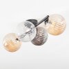 Chehalis Plafonnier, Boule lumineuse Ambre, Clair, Fumé, 4 lumières