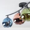 Koyoto Plafonnier, Boule lumineuse Bleu, Vert, Cuivré, 4 lumières
