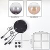 Koyoto Suspension, Boule lumineuse, Suspension 35 cm Ambre, Clair, Fumé, 4 lumières