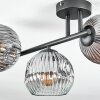 Ripoll Plafonnier, Boule lumineuse Chrome, Clair, Fumé, 3 lumières