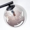 Chehalis Plafonnier, Boule lumineuse Ambre, Fumé, 3 lumières
