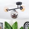 Chehalis Plafonnier, Boule lumineuse Ambre, Fumé, 3 lumières