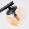 Chehalis Plafonnier, Boule lumineuse Ambre, Fumé, 3 lumières