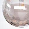 Chehalis Plafonnier, Boule lumineuse Ambre, Fumé, 3 lumières