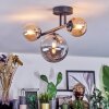 Chehalis Plafonnier, Boule lumineuse Ambre, Fumé, 3 lumières