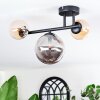 Chehalis Plafonnier, Boule lumineuse Ambre, Fumé, 3 lumières
