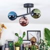 Chehalis Plafonnier, Boule lumineuse Bleu, Vert, Cuivré, 3 lumières