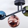 Chehalis Plafonnier, Boule lumineuse Bleu, Vert, Cuivré, 3 lumières