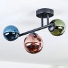 Chehalis Plafonnier, Boule lumineuse Bleu, Vert, Cuivré, 3 lumières