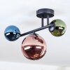 Chehalis Plafonnier, Boule lumineuse Bleu, Vert, Cuivré, 3 lumières