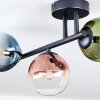 Chehalis Plafonnier, Boule lumineuse Bleu, Vert, Clair, Cuivré, 3 lumières