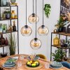 Koyoto Suspension, Boule lumineuse, Suspension 35 cm Ambre, Clair, 4 lumières