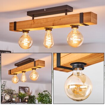 Sernadelo Plafonnier Écru, Noir, 3 lumières