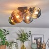 Chehalis Plafonnier, Boule lumineuse Bleu, Vert, Cuivré, Fumé, 4 lumières