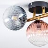 Chehalis Plafonnier, Boule lumineuse Or, Noir, 3 lumières