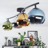 Koyoto Plafonnier, Boule lumineuse Bleu, Vert, Clair, Cuivré, 4 lumières