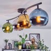 Koyoto Plafonnier, Boule lumineuse Bleu, Vert, Clair, Cuivré, 4 lumières