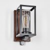 Portalis Lampe murale d´extérieur, Applique murale Couleur bois, Noir, 1 lumière, Détecteur de mouvement