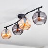 Koyoto Plafonnier, Boule lumineuse Ambre, Fumé, 4 lumières