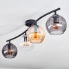 Koyoto Plafonnier, Boule lumineuse Ambre, Clair, Fumé, 4 lumières
