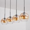 Koyoto Suspension, Boule lumineuse, Suspension Ambre, Clair, 4 lumières