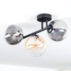 Chehalis Plafonnier, Boule lumineuse Ambre, Clair, Fumé, 3 lumières