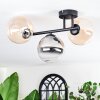 Chehalis Plafonnier, Boule lumineuse Ambre, Clair, Fumé, 3 lumières