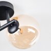 Chehalis Plafonnier, Boule lumineuse Ambre, Clair, Fumé, 3 lumières