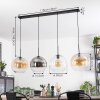 Koyoto Suspension, Boule lumineuse, Suspension Ambre, Clair, Fumé, 4 lumières