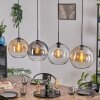 Koyoto Suspension, Boule lumineuse, Suspension Ambre, Clair, Fumé, 4 lumières