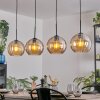 Koyoto Suspension, Boule lumineuse, Suspension Ambre, 4 lumières