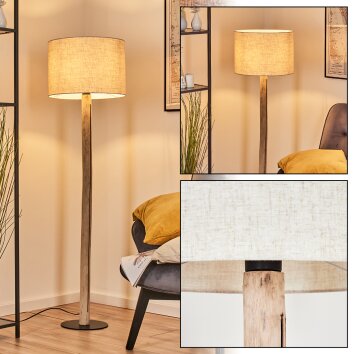 Bassagoda Lampadaire Écru, Noir, 1 lumière