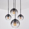 Koyoto Suspension, Boule lumineuse, Suspension Clair, Fumé, 4 lumières