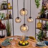Koyoto Suspension, Boule lumineuse, Suspension Ambre, Clair, 4 lumières