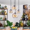 Koyoto Suspension, Boule lumineuse, Suspension Ambre, Clair, 4 lumières