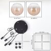 Koyoto Suspension, Boule lumineuse, Suspension Ambre, Clair, 4 lumières
