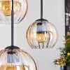 Koyoto Suspension, Boule lumineuse, Suspension Ambre, Clair, 4 lumières